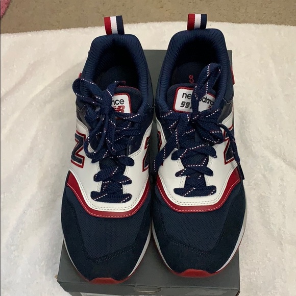 mens red white and blue new balance